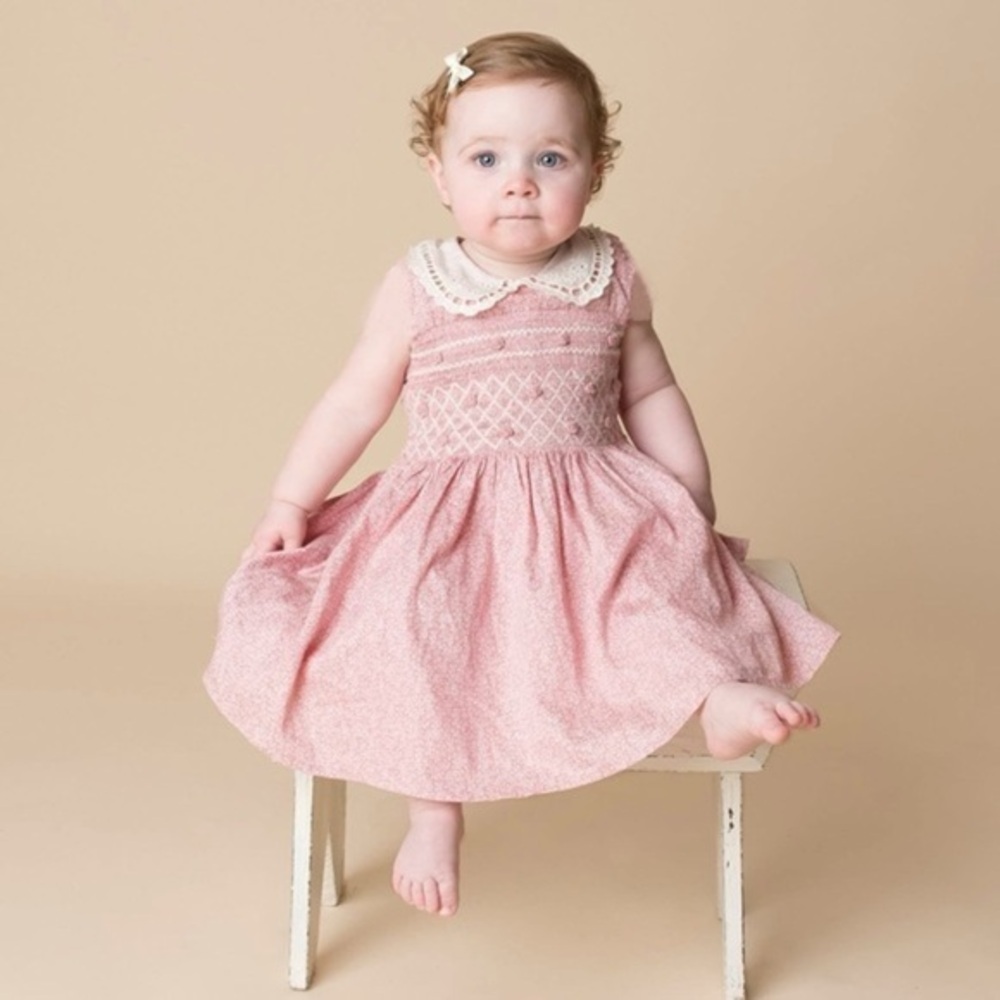 Next Kids UK Super Cute Pink Smocked Dress​